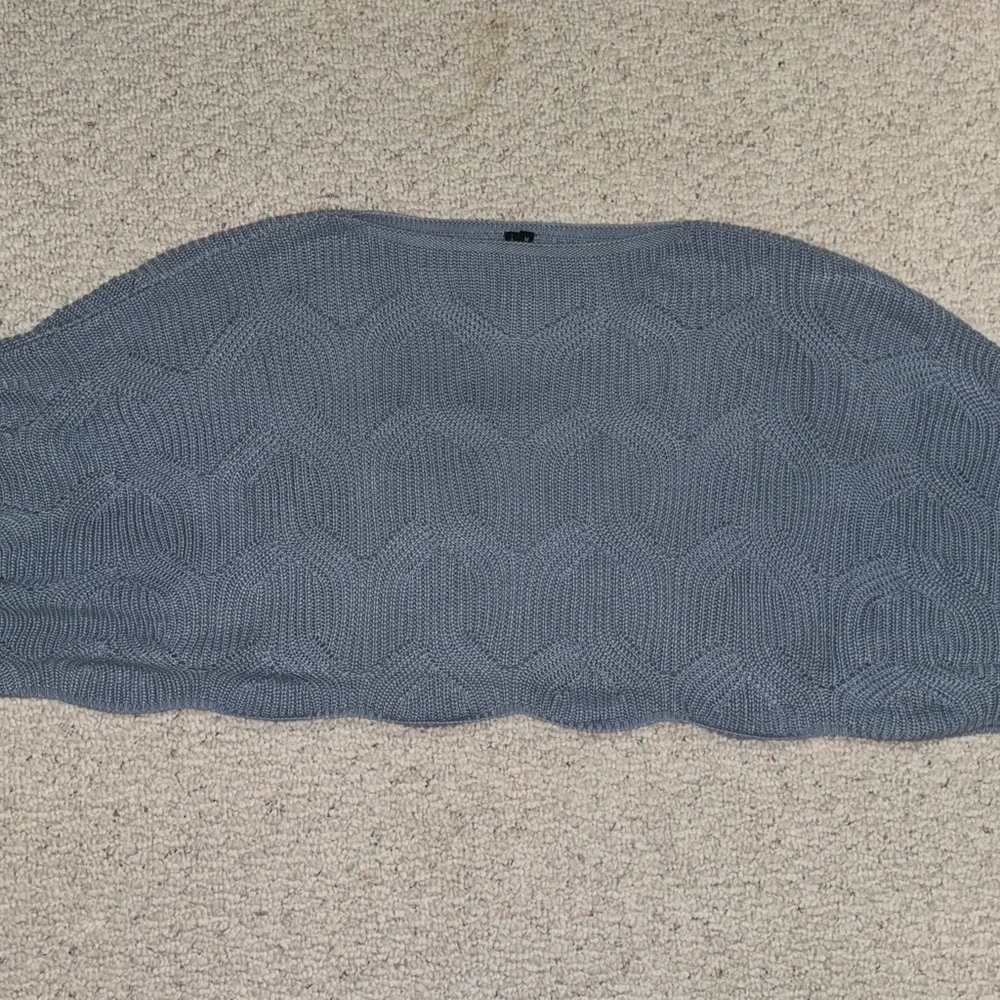 Moon & Madison Gray-Blue Shrug Sweater